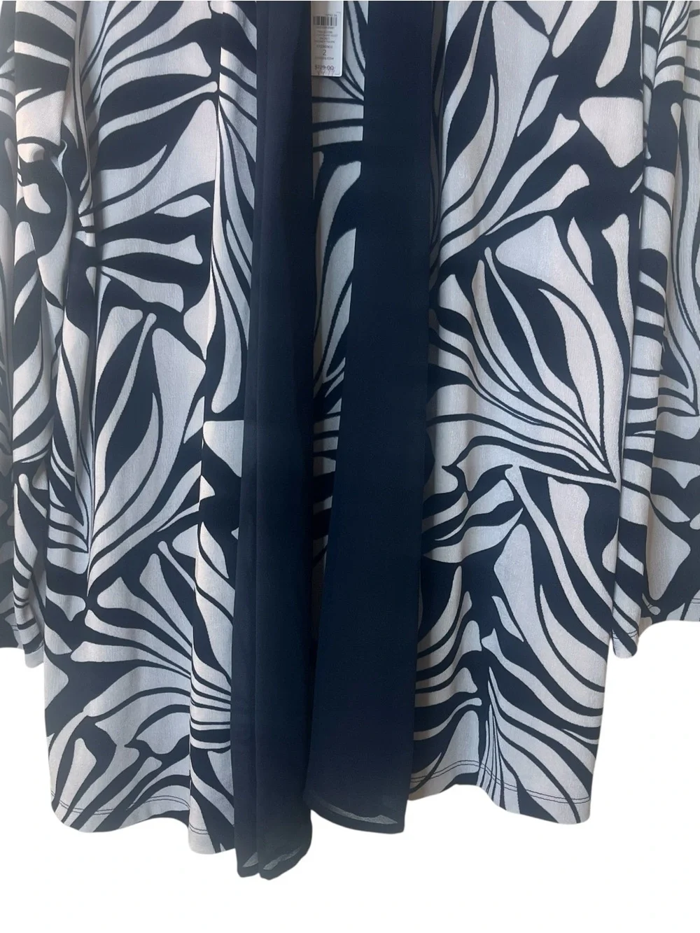 Chico's Zebra-Print Lily Chiffon Open Cardigan Jacket Sz L